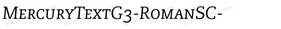 MercuryTextG3-RomanSC字体转换