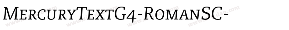 MercuryTextG4-RomanSC字体转换