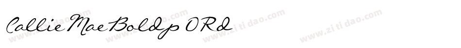 CallieMaeBold-pORd字体转换