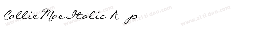 CallieMaeItalic-A14p字体转换