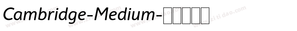 Cambridge-Medium字体转换