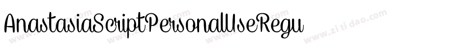 AnastasiaScriptPersonalUseRegular-KDVA字体转换