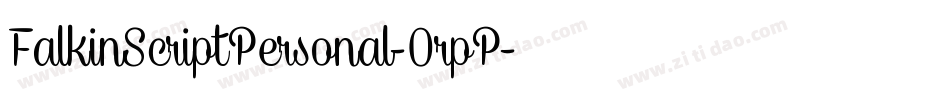 FalkinScriptPersonal-OrpP字体转换
