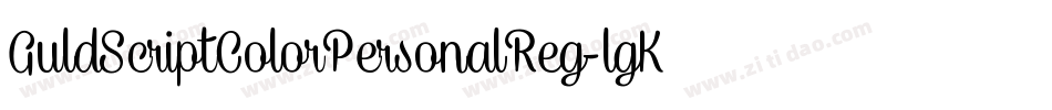 GuldScriptColorPersonalReg-lgKLD字体转换