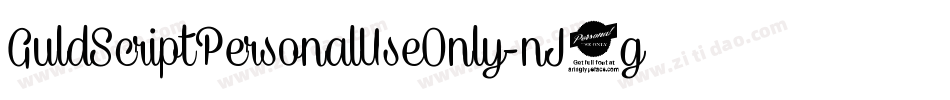 GuldScriptPersonalUseOnly-nJ2g字体转换