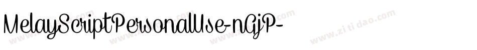 MelayScriptPersonalUse-nGjP字体转换