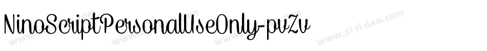 NinoScriptPersonalUseOnly-pvZv字体转换