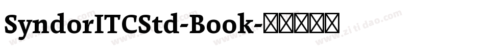 SyndorITCStd-Book字体转换