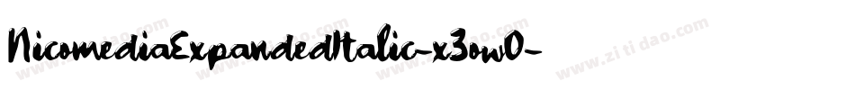 NicomediaExpandedItalic-x3ow0字体转换