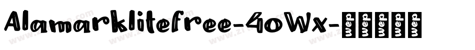 Alamarklitefree-4oWx字体转换