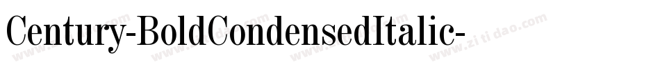 Century-BoldCondensedItalic字体转换