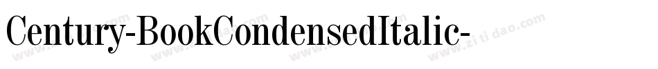 Century-BookCondensedItalic字体转换