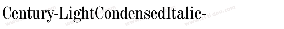 Century-LightCondensedItalic字体转换