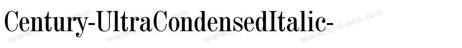 Century-UltraCondensedItalic字体转换