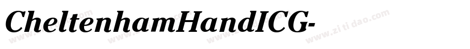 CheltenhamHandICG字体转换