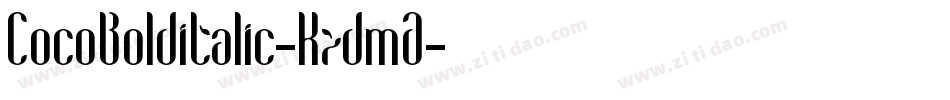 CocoBolditalic-K7dmA字体转换