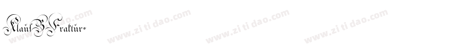 KlausBFraktur字体转换