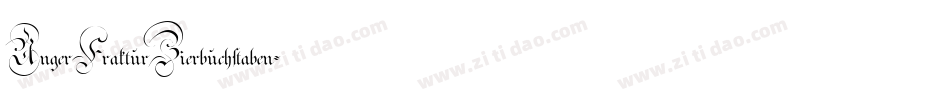 UngerFrakturZierbuchstaben字体转换