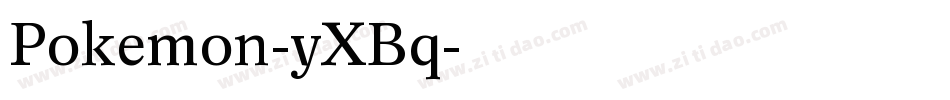 Pokemon-yXBq字体转换