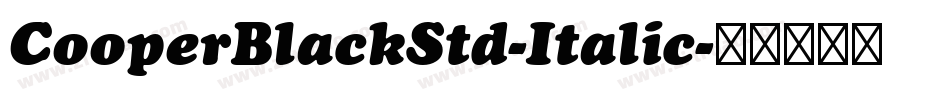 CooperBlackStd-Italic字体转换