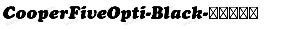 CooperFiveOpti-Black字体转换