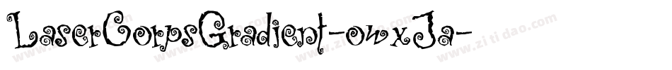 LaserCorpsGradient-owxJa字体转换