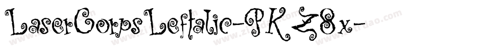 LaserCorpsLeftalic-PKZ8x字体转换
