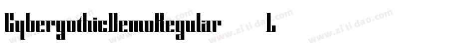 CybergothicDemoRegular-564L字体转换