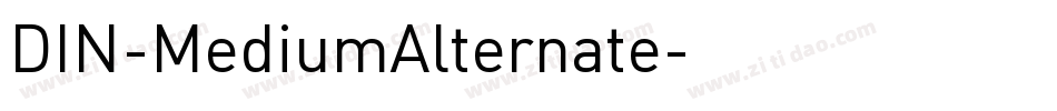 DIN-MediumAlternate字体转换