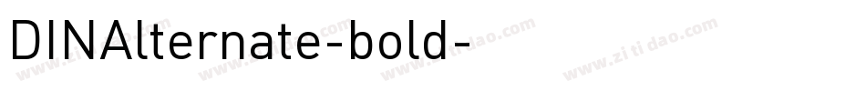 DINAlternate-bold字体转换
