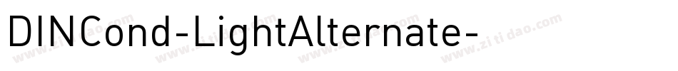DINCond-LightAlternate字体转换