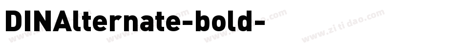 DINAlternate-bold字体转换