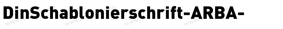 DinSchablonierschrift-ARBA字体转换