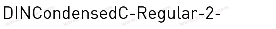 DINCondensedC-Regular-2字体转换