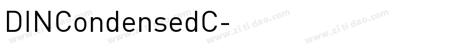 DINCondensedC字体转换