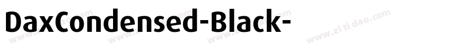 DaxCondensed-Black字体转换