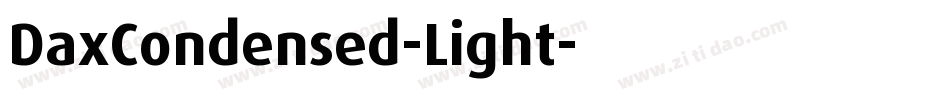 DaxCondensed-Light字体转换