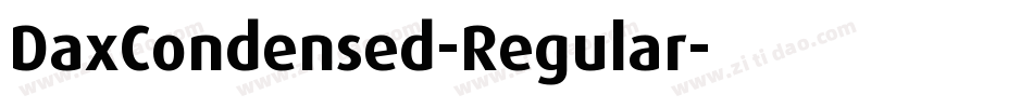 DaxCondensed-Regular字体转换