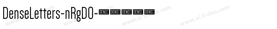 DenseLetters-nRgDO字体转换