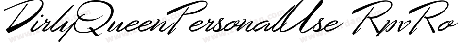 DirtyQueenPersonalUse-RpvRo字体转换
