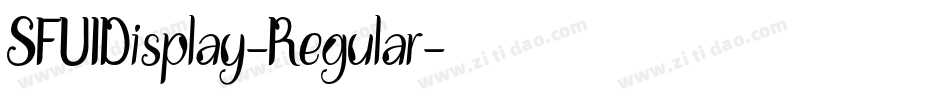 SFUIDisplay-Regular字体转换