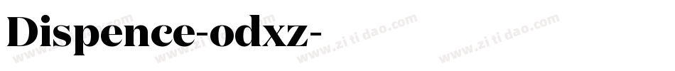 Dispence-odxz字体转换