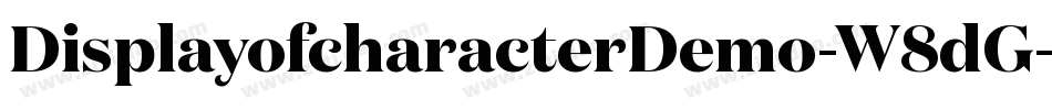DisplayofcharacterDemo-W8dG字体转换