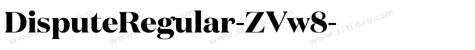 DisputeRegular-ZVw8字体转换
