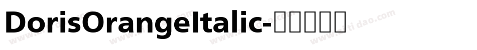 DorisOrangeItalic字体转换