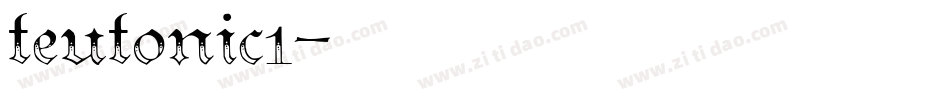 teutonic1字体转换