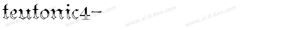teutonic4字体转换