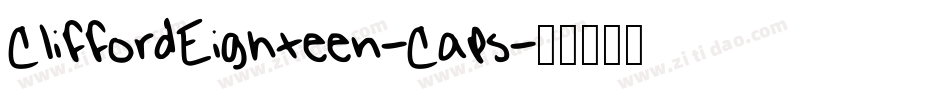 CliffordEighteen-Caps字体转换