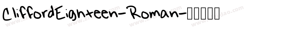 CliffordEighteen-Roman字体转换