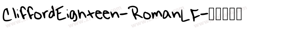 CliffordEighteen-RomanLF字体转换